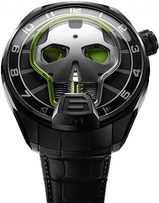 HYT SKULL GREEN EYE 151-TD-41-GF-AB Replica watch